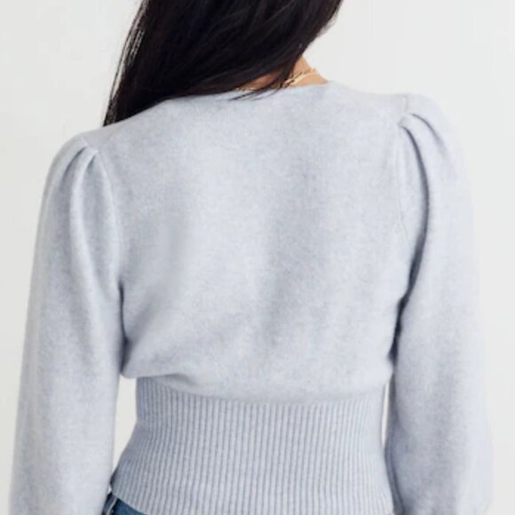 Madewell Wrap V-Neck Sweater in Coziest Yarn - Picture 3 of 8